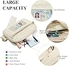HYJMA Handgelenk-Geldbörse für Damen, Nylon, gesteppt, RFID-Geldbörse mit 3 Reißverschlüssen, für Reisen, beige, 7.5" x 1" x 5.1", Casual #1