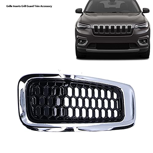 Image of Fydun 7pcs Front Grill Mesh Inserts Refit Front Grille Guard Trim for Cherokee 2014-2018(Chrome frame)