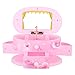 Mini Music Box, tragbare tanzende Ballerina Music Box Schmuckschatulle Aufbewahrungskoffer mit Spiegel für Mädchen Weihnachtsgeschenke Home Schmuckschatulle Ballerina Music Box(Rosa)