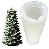 3D Christmas Tree Candle Mold, Silicone Candle Molds, Xmas Pine Tree Mold for Making Candles, Soaps,