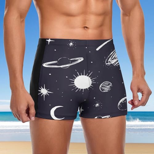 Swim briefs Planet Spatiale homme : maillot de bain anti-irritation style boxer