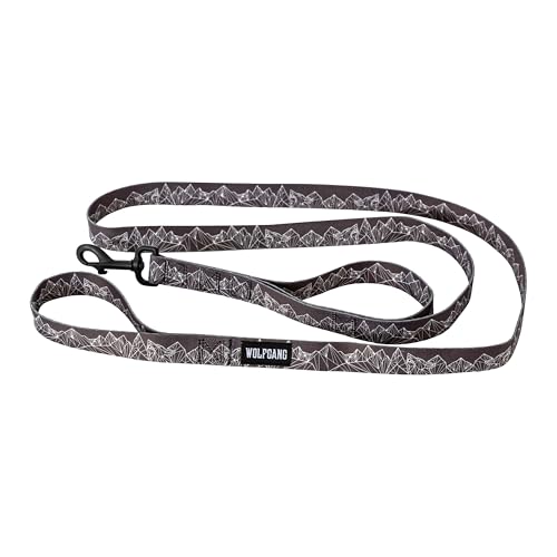 Wolfgang Heavy Duty Dog Leash, Pull-Tested to Over 800 lbs for Walking & Training, WolfMountain Print, Dual-Handle Large