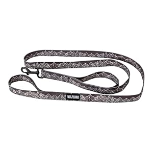 Wolfgang Heavy Duty Dog Leash, Pull-Tested to Over 800 lbs for Walking & Training, WolfMtn Print, Dual-Handle Large