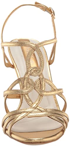 Franco Sarto Women's Harley Dress Sandal Heeled, Gold Metallic, 8 #TOP1