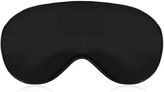 Personalized Sleep Eye Mask Custom Print Any of Your Designs Sleep Shade Soft Comfortable Blindfold Customized Eye Cover with Adjustable Strap for Full Night's Sleep, Travel and Nap Black