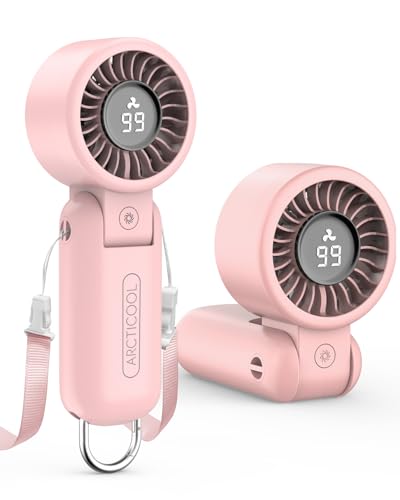 ARCTlCOOL Portable Fan Mini USB Rechargeable 5-Speed Mini Fan wit...