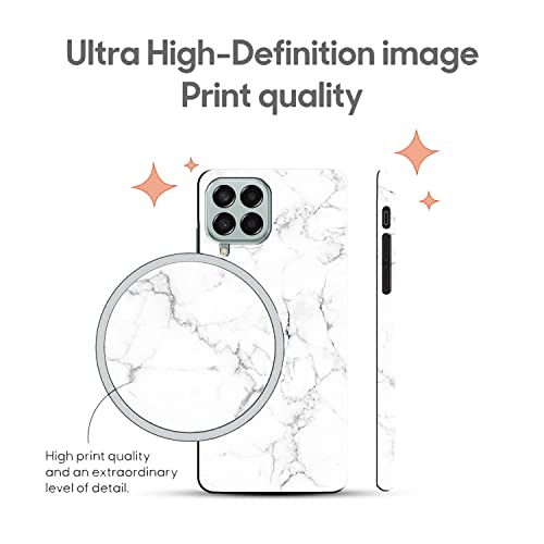 Image of COLORflow Back Cover Compatible with Samsung Galaxy M12 / A12 / F12 | Beautiful White Marble | Designer Printed Hard CASE Bumper Back Cover Compatible with Samsung M12 / A12 / F12