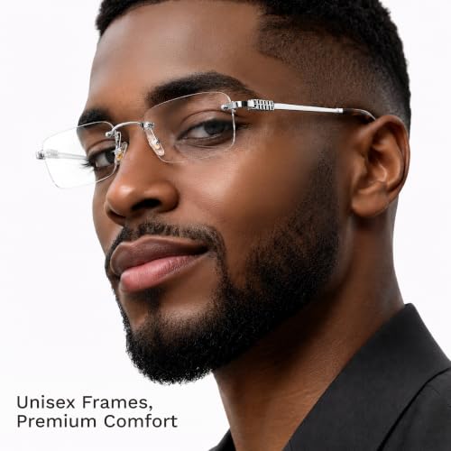 Image of livho Blue Light Blocking Glasses for Women and Men, Lightweight Metal Frame Computer Glasses, Anti Eye Strain, UV Protection