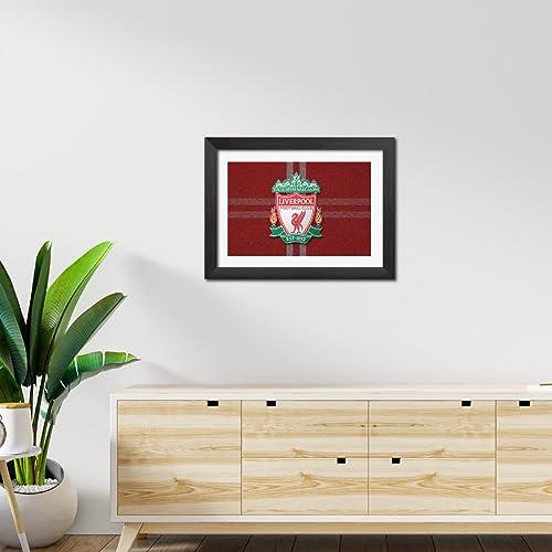 Image of TenorArts Liverpool Football Club Poster 3D Leather Textured Logo Laminated Photo Frame Painting with Matt Finish Black Textures(12 inches x 9inches)