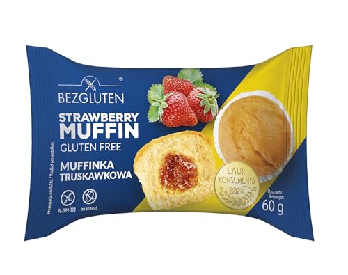 Bezgluten Glutenfreier Erdbeer-Muffin, Einzeln Verpackt, 60g