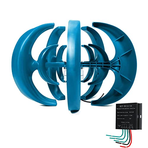 12000W Sem ruído Conjunto de turbinas eólicas vertical, 5 lâminas gerador de turbina eólica 24V 48V