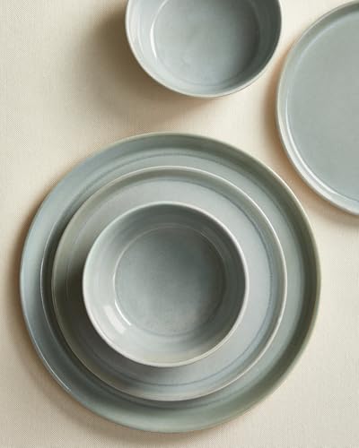 Image of Pokini Ceramic Plates and Bowls Sets for 6, 18pcs Dinnerware Sets, Dish Set