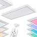 Produktbild LED Deckenpanel Gallitos, dimmbare Deckenlampe aus Metall in weiß, rechteckige Zimmerlampe mit Fernbedienung und RGB Farbwechsler Panel, 1 x LED 12 Watt, 2700-6000 Kelvin, 1500-1600 Lumen