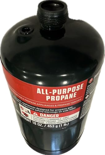 Propane Replacement Fuel Cylinders 16 Ounces Camping (4 Pack). Factory Pre-Filled, Ready to Use