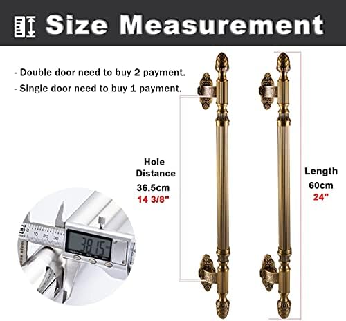 Door Handle Commercial Sliding Door Handle Set Exterior, Rustic Two Side Push Pull Barn Handle for Bathroom, Stainless Steel Entry Glass Shower Handle