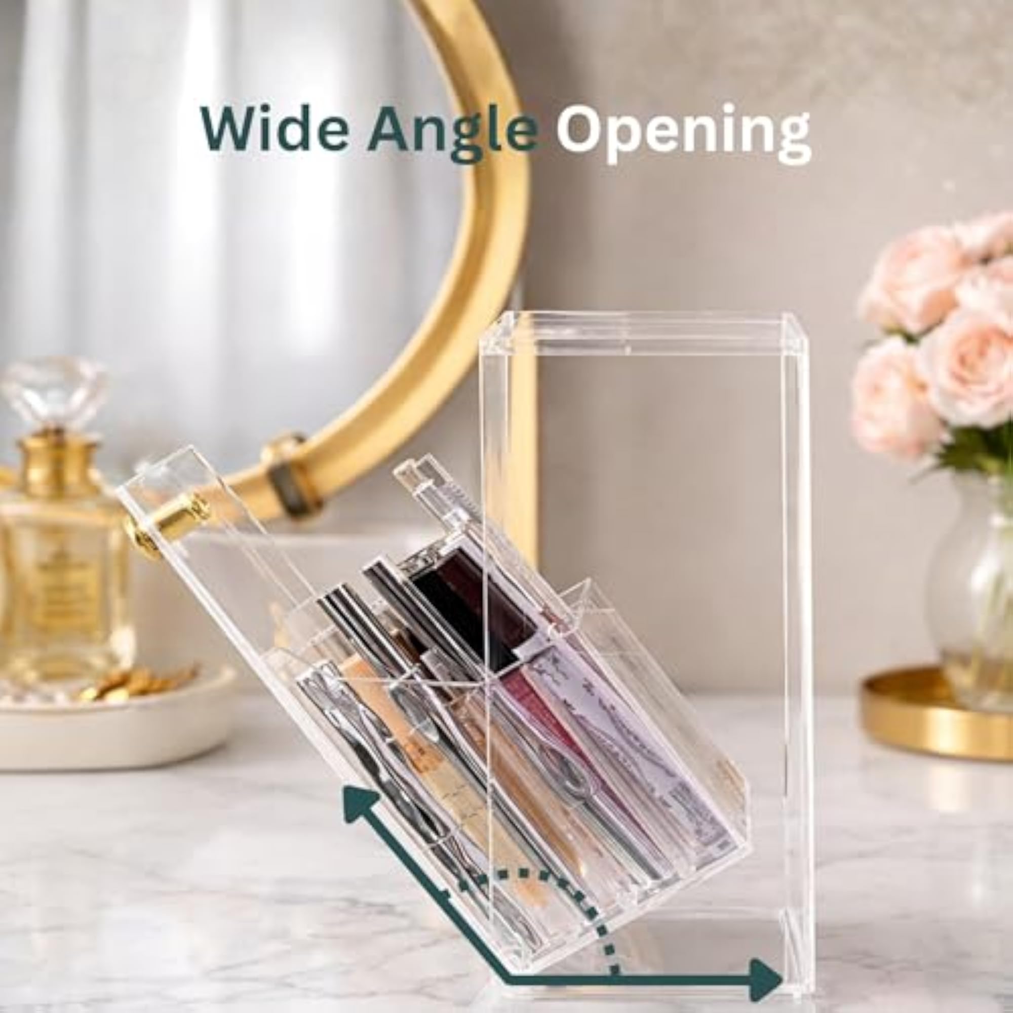 Luxury Clear Acrylic Lipstick Makeup Organizer