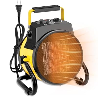 Outdoor Patio Heater, 1500W Electric Garage Heater with Overheat Protection, 3S Quick Heat, 3 Modes, 90° Tilt Rotation, Portable Space Heaters for Greenhouse, Garage, Patios, Outdoor Use