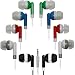 Bulk Earbuds 100 Pack Multi Colored for Classroom,HONGZAN Wholesale Earbuds Headphones Earphones for Kids,Individually Bagged,Perfect for Students,Schools,Library,Museums,Hotels,Etc