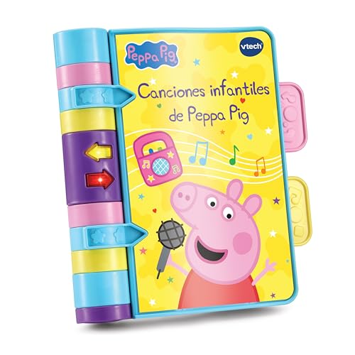 VTech - Canciones Infantiles de Peppa Pig, Libro Infantil Educativo, Páginas con Ilustraciones...