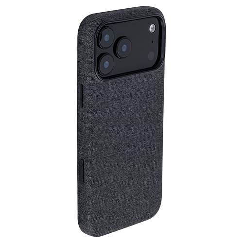 Dockem Funda de Cuero Sintético para iPhone 17 Pro MAX Compatible con MagSafe, con Botón Capacitivo de Control de Cámara (MSVL, Negro Carbón)