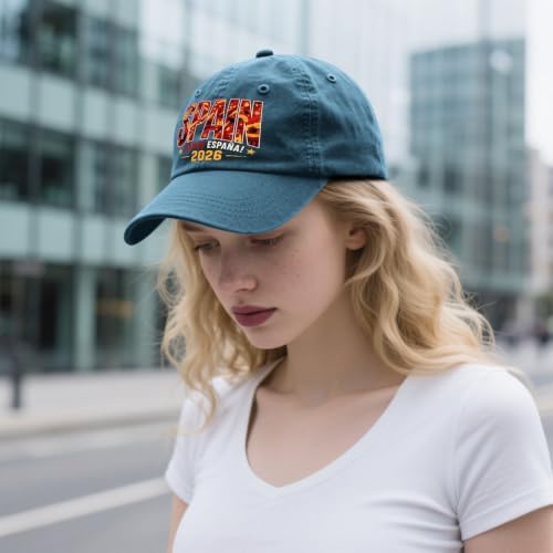DGHFJHM Spain World Soccer Fan Countries Football Championship 2026 Football Fan Hat Cyan Blue — view 5