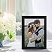PECULA 2 Pack 5x7 Picture Frame, Black Picture Frame for Wall and Tabletop Display, Resistant Plastic Photo with Clear Plexiglass for Vertical or Horizontal Display