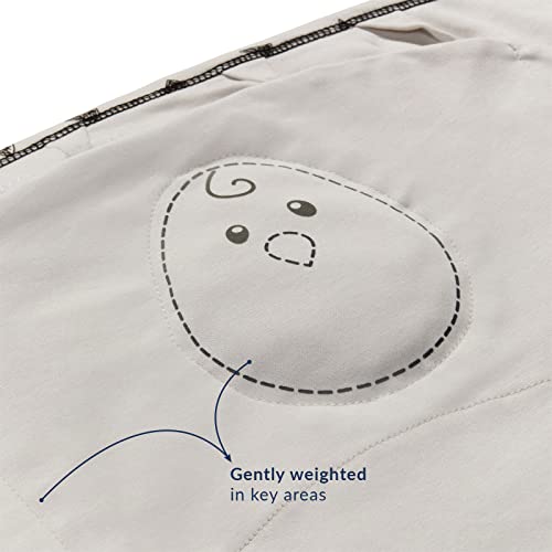 Nested Bean Zen Swaddle® - Gently Weighted Swaddle |Baby 0-6M | Tog 1.5| 100% Cotton| Prevents Startles | Aids Self-Soothing | Exceeds Safety Benchmarks | 2 Sizes In 1| Machine Washable #TOP3