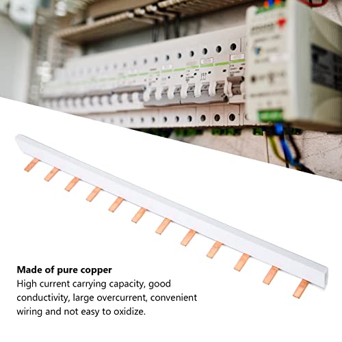 Circuit Breaker Buss Bar Power Distribution Block Bus Bar Combing Terminal Block Pure Copper PVC for Schools Hospitals Hotels Home(04)