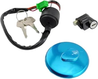 Main Motorcycle Lock Set Ignition Switch 2 Keys Petrol Fuel Tank Cap Seat Lock for Suzuki GN125 GN 125 4/5/6 Wires Fuel Tank Caps
