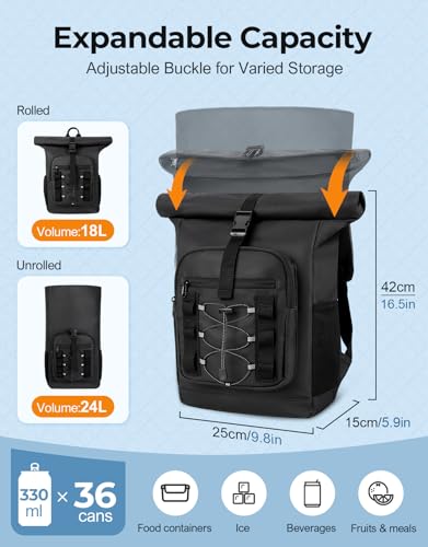 ISEYOU Rolltop Cooler Backpack