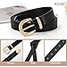 WERFORU Women Leather Belt for Jeans Pants Ladies Casual Waist Belt Fashion Belt with Gold Buckle