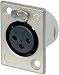 Produktbild Neutrik NC3FP-1 XLR-Steckverbinder Flanschbuchse, Kontakte gerade Polzahl (num): 3 Silber 1St.