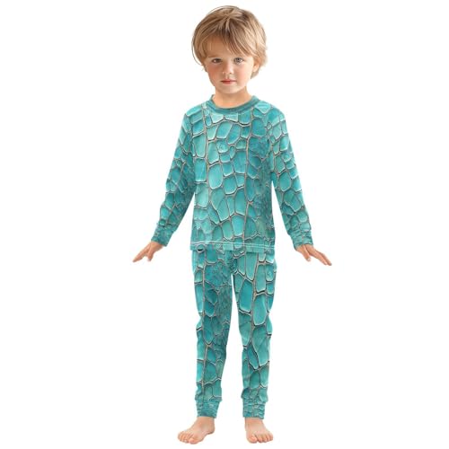 Pajama Sets Long Sleeve Crocodile Alligator Soft Comfy Sleepwear 2 Piece PJS 3-8T2