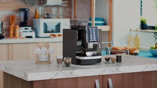 Image of Ideal Coffee Fully Automatic Espresso machine comes with 7'' LCD touch screen and 20+ Customized beverages (Black)