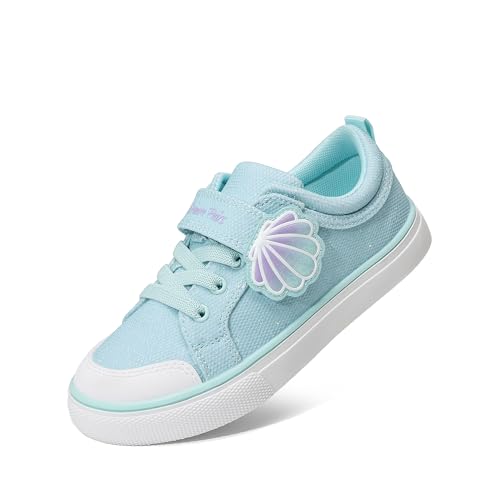 DREAM PAIRS Toddler Girls Sneakers Lightweight Comfortable Hook and Loop Casual Walking Cartoon Cute Little Kids Shoes 9 Toddler Blue
