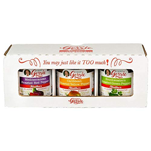 Chef Gerrieâ€™s Gourmet Slather Sauces - Variety Pack Gift Box, Great for Sandwiches, Crackers, Vegetable & Cheese Dips, 9 oz. Jars (3 pack)