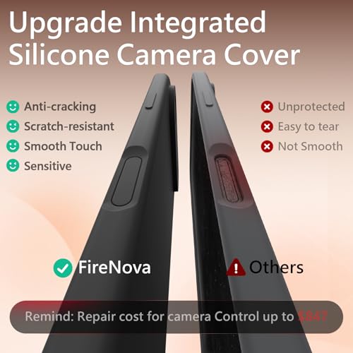 Image of FireNova Magnetic for iPhone Air Case, Compatible with MagSafe, [Integrated Silicone Camera Control Button] [Camera Protection] Microfiber Lining Phone Case for iPhone 17 Air, 6.5 inch, Space Gray