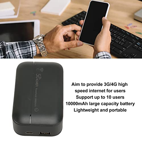 Image of Mobile WiFi Hotspot, 4G Portable WiFi Router, Lightweight and Thin Design Supported for Win 7 /8 /10 for Linux with SIM Card Slot for Cell Phones, Laptops, Desktops and Tablets