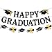 Happy Graduation Banner - Congrats Grad Class of 2026 Party Decoration, Celebrate Graduation Party Supplies for College High School Kindergarten Preschool Celebrations Decor