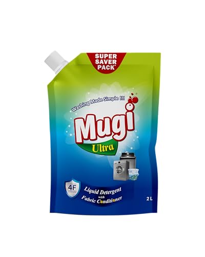 Mugi Ultra Liquid Detergent 2 Ltr PREMIUM Refill (Inbuilt Fabric Conditioner) | Tough Stain Removal | Top Load and Front Load Liquid Detergent | Detergent Liquid for Washing machine (B09SL1B4PQ) Amazon Price History, Amazon Price Tracker