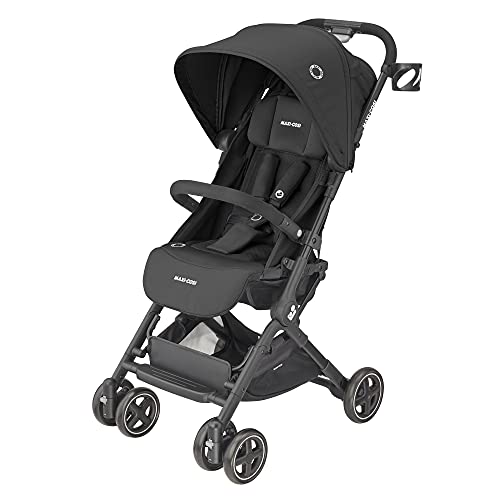 Maxi-Cosi Lara Ultra Compact Stroller, Airplane Carry-on Compliant for travel, Lightweight, one-hand fold, large storage, inludes travel bag Essential Black by Maxi-Cosi - Used condition - CA$260.99