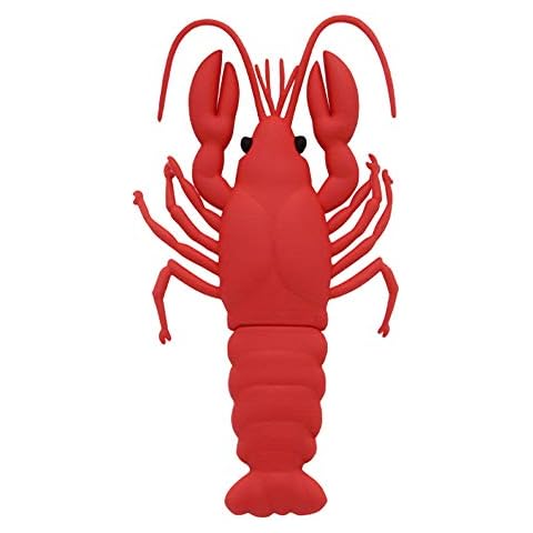 32GB USB 2.0 Flash Drive USB Memory Stick - Cartoon Thumb Drive Red Lobster Pen Drive - FEBNISCTE 3D Animal Shap Zip Drive Cover