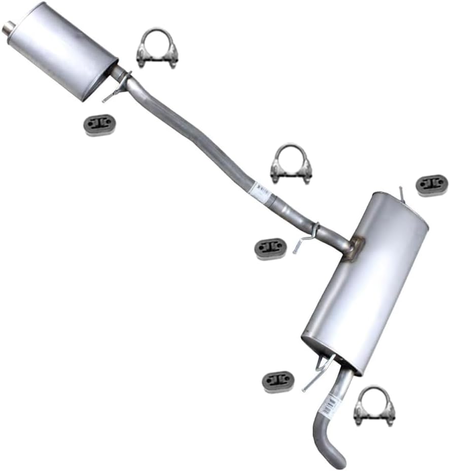 Exhaust Muffler Intermediate Pipe Exhaust System Kit Compatible for 2010-2017 GMC Terrain & Chevrolet Equinox 2.4L | Stainless Steel | Northeastern Exhaust | Free Clamps and Hangers Included