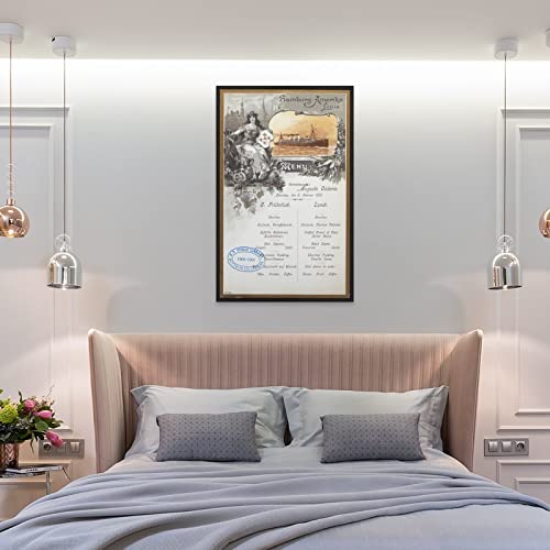 Tomart Art Poster Hamburg - Line America Canvas Wall Print Canvas Painting Wall Art Poster For Bedroom Living Room Decor 24X36Inch(60X90Cm) Frame-Style #TOP7