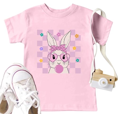 Image of CAZYCHILD Toddler Easter Shirt for Boys Girls:Funny Rabbit Graphic Printed Tee Cute Easter Casual Short Sleeve Gift Tops