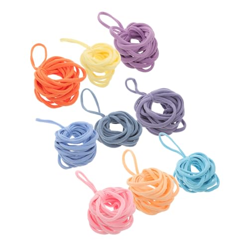 VILLFUL 180 Piezas De Repuesto Para Agarraderas De Cuerda Trenzada Elástica, Kit De Telar Para Niñas, Bucles De Telar Para Niños, Kit De Telar Para Agarraderas Para Adultos, Repuestos De