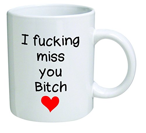 A Mug To Keep TM Funny Mug - I F Miss You Bitch, red Heart - 11 OZ Coffee Mugs - Funny Inspirational and Sarcasm