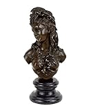  Kunst & Ambiente - Jugendstil Bronze Büste - Buste de Flore (1865-70) - Göttin der Blüten - Frauenbüste - signiert A. Carrier - Skulptur - Figur