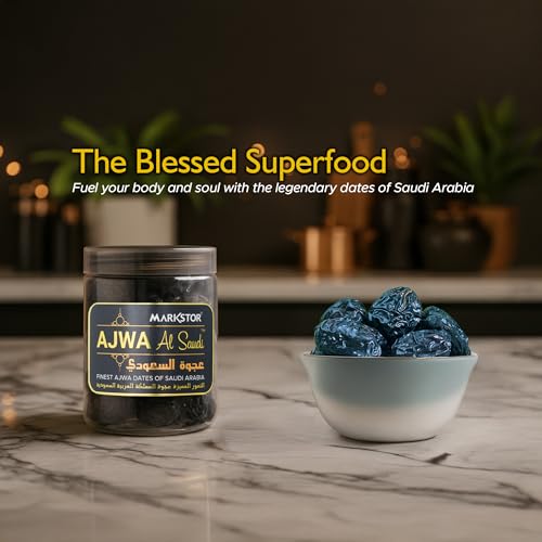 Markstor Ajwa Al-Saudi - Finest Original Ajwa Dates (Khajoor/Khajur) of Madina, Saudi Arabia - 250 grams