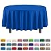 Exquisite 12-Pack Premium Plastic 84-Inch Round Tablecloth - Dark Blue